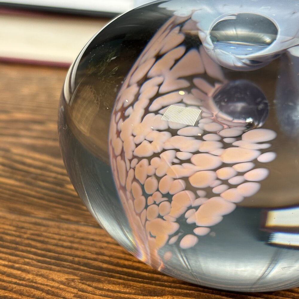 Vintage Hot Island Glass Art Paperweight Early Maui Studio Signed Hawaiian Glass - Picture 12 of 16